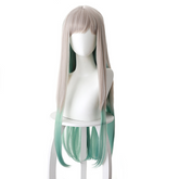 Anime Jibaku Shounen Yashiro Nene Silver Gray Gradient Green Long Hair Cosplay Wig